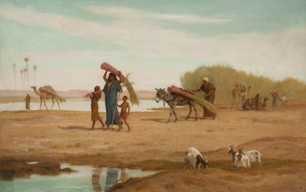 Getting in the Sugar Cane, River Nile by Frederick Goodall